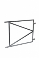 Stalen poortframe, 150 cm breed x 80 cm hoog, twee verstelbare oogmoeren, incl. duimen