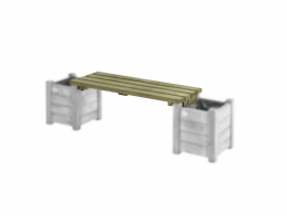 Talen bloembakzitting 120 cm voor bloembak Horst, 35 mm