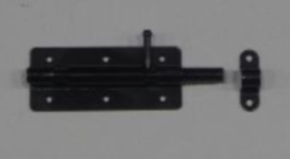 Grendel rond 120 mm zwart