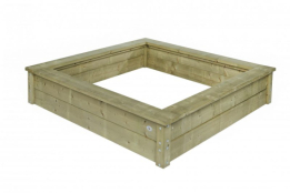 Zandbak 150 x 150 cm; 32 cm hoog; zonder deksel