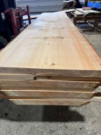 Boomstam tafelblad douglas, 80-100 cm breed, 6 cm dik, lengte 400 cm