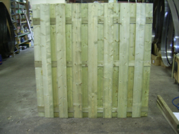 Rechtscherm 120 x 180 cm (b x h) geimpregneerd (op bestelling)