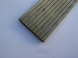 Geïmpregneerde vlonderplanken v.v. antislip 2,8 x 14,5 cm