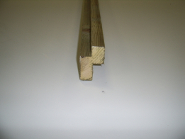 Geïmpregneerd kozijnhoutprofiel t.b.v. ramen