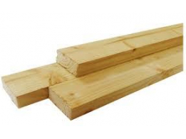 Panlat 22 x 38 mm ruw blank vuren