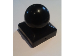 Ornament bol 7 x 7 cm zwart gecoat