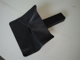 EPDM uitloop 60 x 80 mm, 90 graden