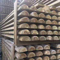 Half rond 12 cm geimpregneerd, op bestelling